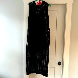 H&M Black Crochet Maxi Dress